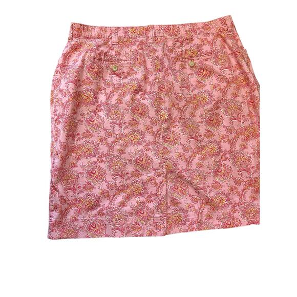 Lands’ End Women’s Paisley Knee-Length Skirt – Plus Size 18W – Pink - Picture 5 of 9